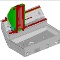CAD Darstellung Maschinenbett und Fahrständer in Duropolbauweise (Gesamtgewicht ca. 35 to)