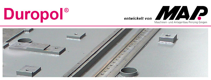 Duropol · Emil Prinzing & Söhne GmbH + Co. KG · Brunnenstr. 71 · DE-73333 Gingen/Fils · Telefon +49 (0)716240040  · Fax +49 (0) 7162400445